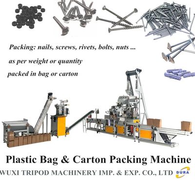 Çivi, Vida, Perçin, Somun, Cıvata ve Diğer Hırdavat ve Yedek Parça için Plastik Torba Paketleme Makinası